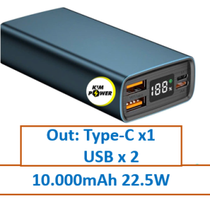 Sạc dự phòng KimPower 10.000 mAh 22.5W, sạc nhanh