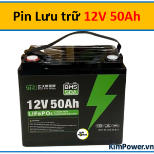 Pin Lưu trữ 12V 50Ah Biwo công nghệ LiFePO4