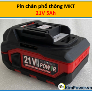 Pin chân phổ thông MKT 21V 5Ah đèn led sườn báo pin